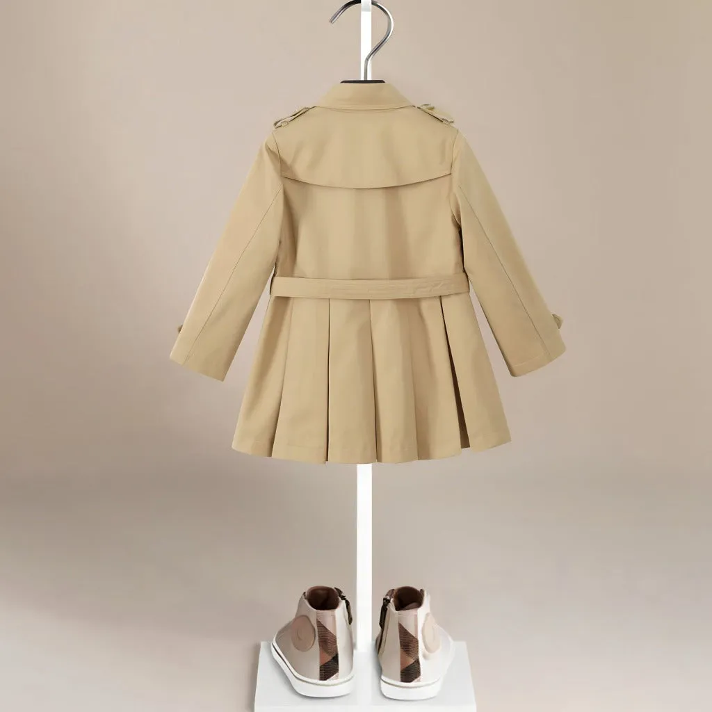Classic Beige Trench Coat for Girls