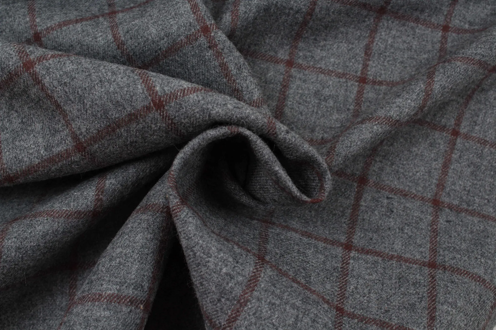 Cotton Flannel Windowpane - Grey