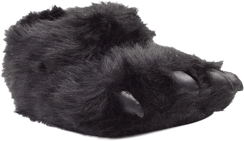 Happy Feet Slippers Black Claw Animal Slippers for Adults and Kids, Cozy and Comfortable, As Seen on Shark Tank (Medium)