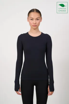 MAIA MicroModal soft rib longsleeve - Black