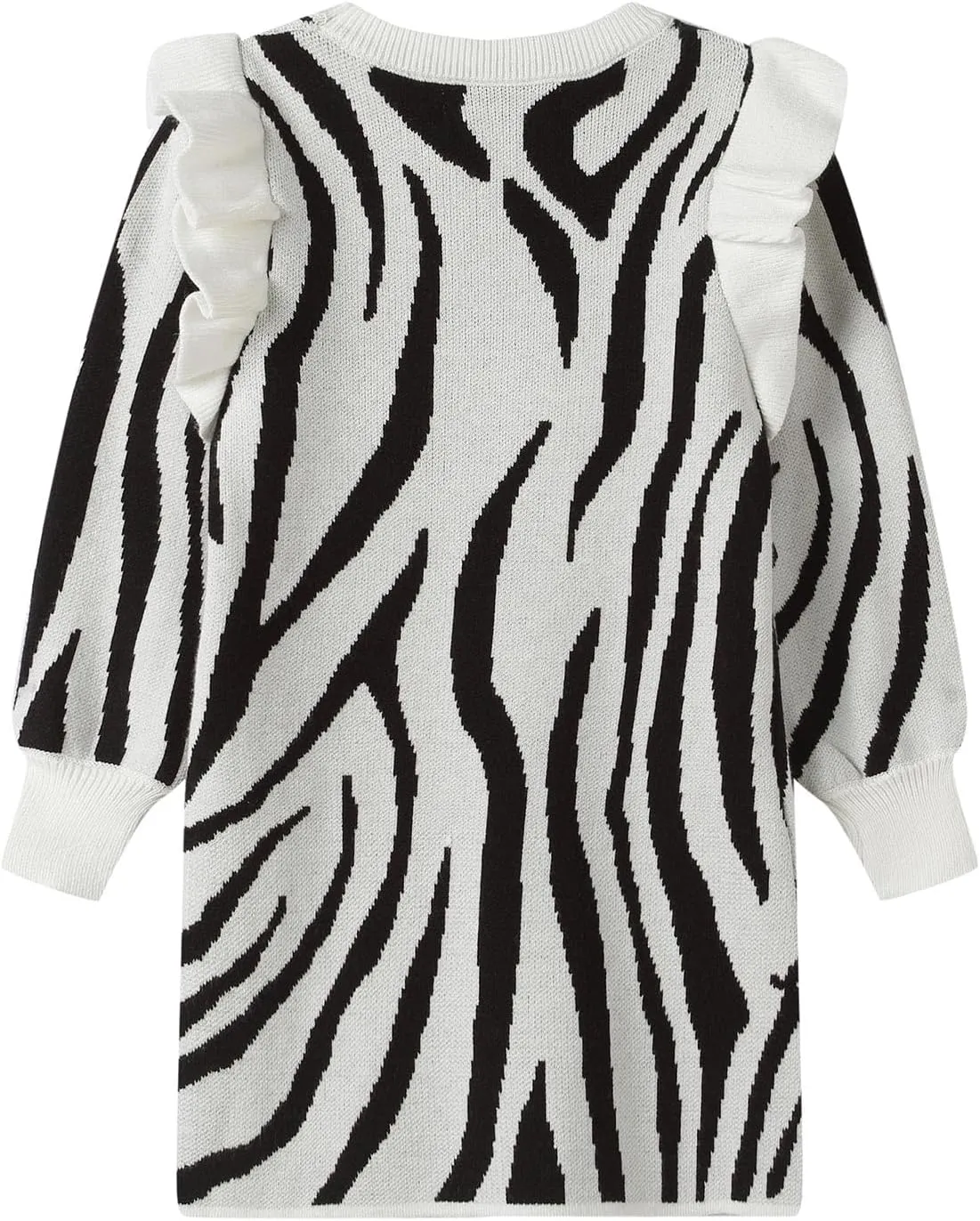 Mud Kingdom Girls Sweater Dress Knit Long Sleeve Ruffle Dress