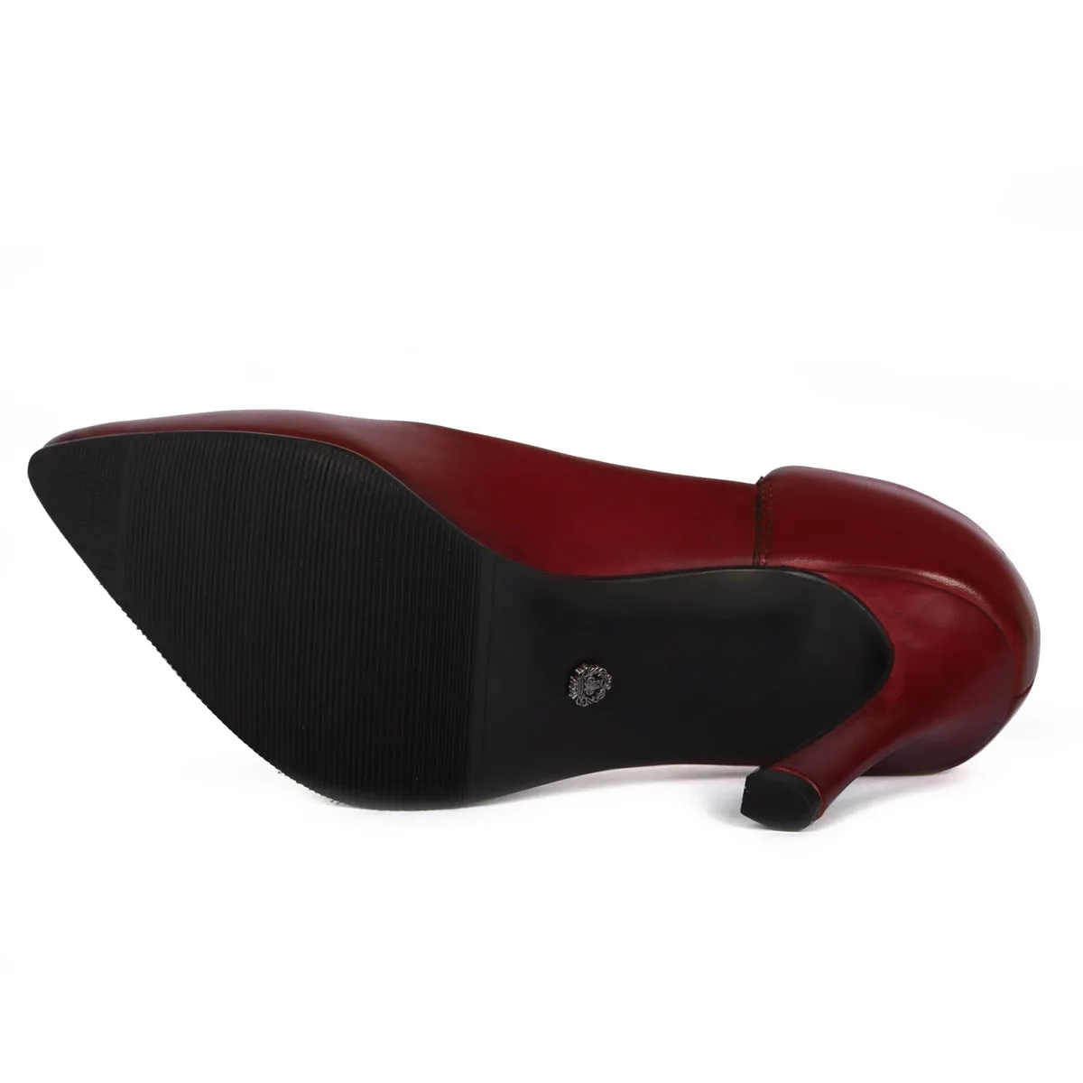 Pointed Toe Ladies formal Wine Sleek Stiletto Pencil Heel By Brune & Bareskin