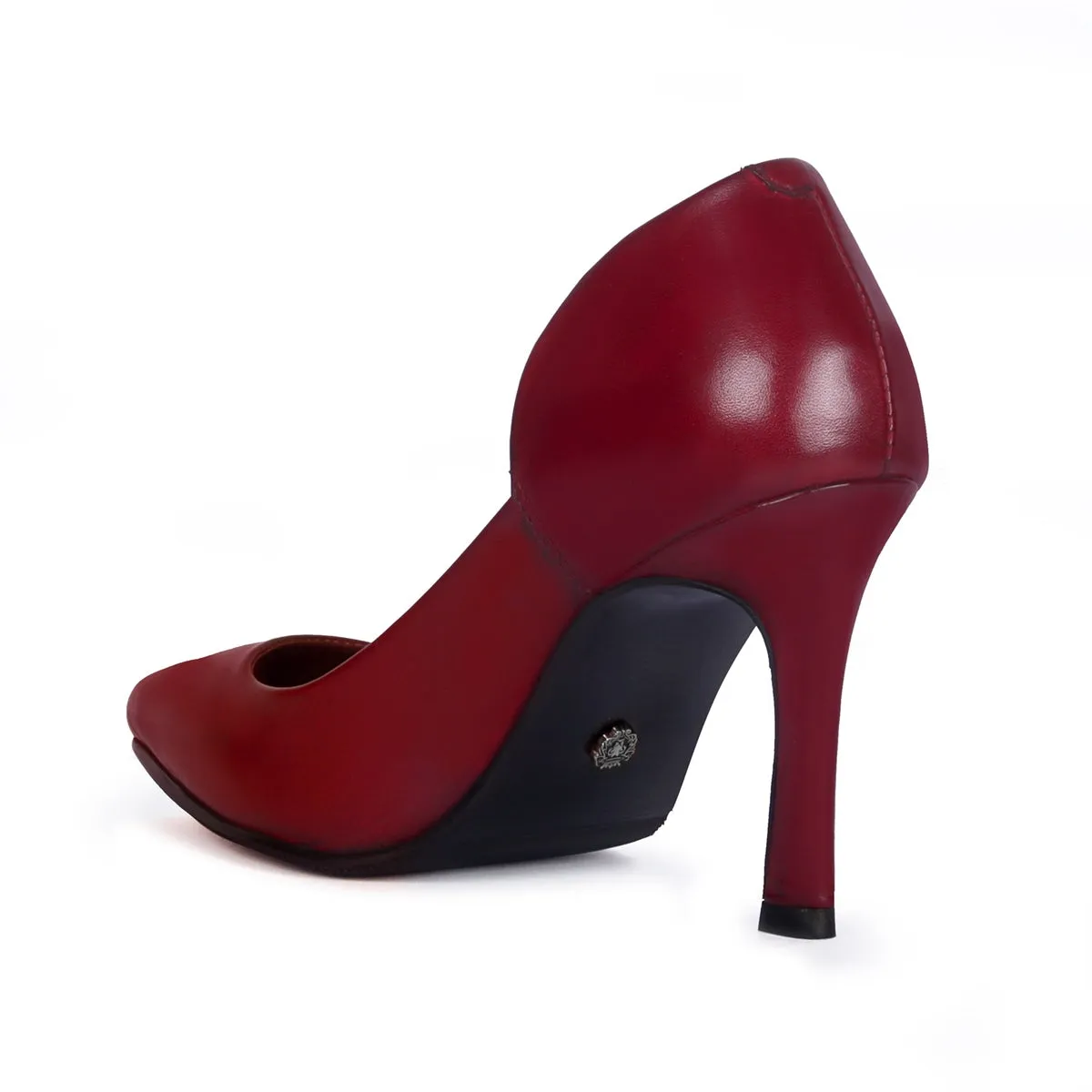 Pointed Toe Ladies formal Wine Sleek Stiletto Pencil Heel By Brune & Bareskin