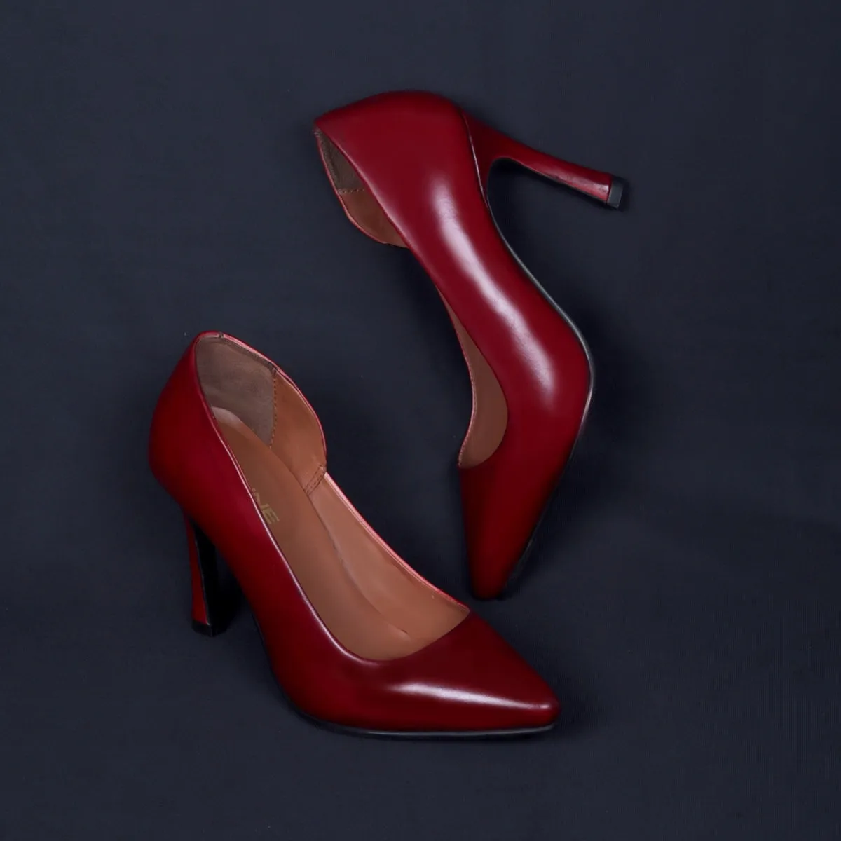 Pointed Toe Ladies formal Wine Sleek Stiletto Pencil Heel By Brune & Bareskin