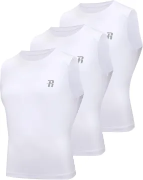 Runhit Boys Sleeveless Compression Shirt Kids Athletic Tank Tops Youth Quick Dry Undershirt for Football Basketball