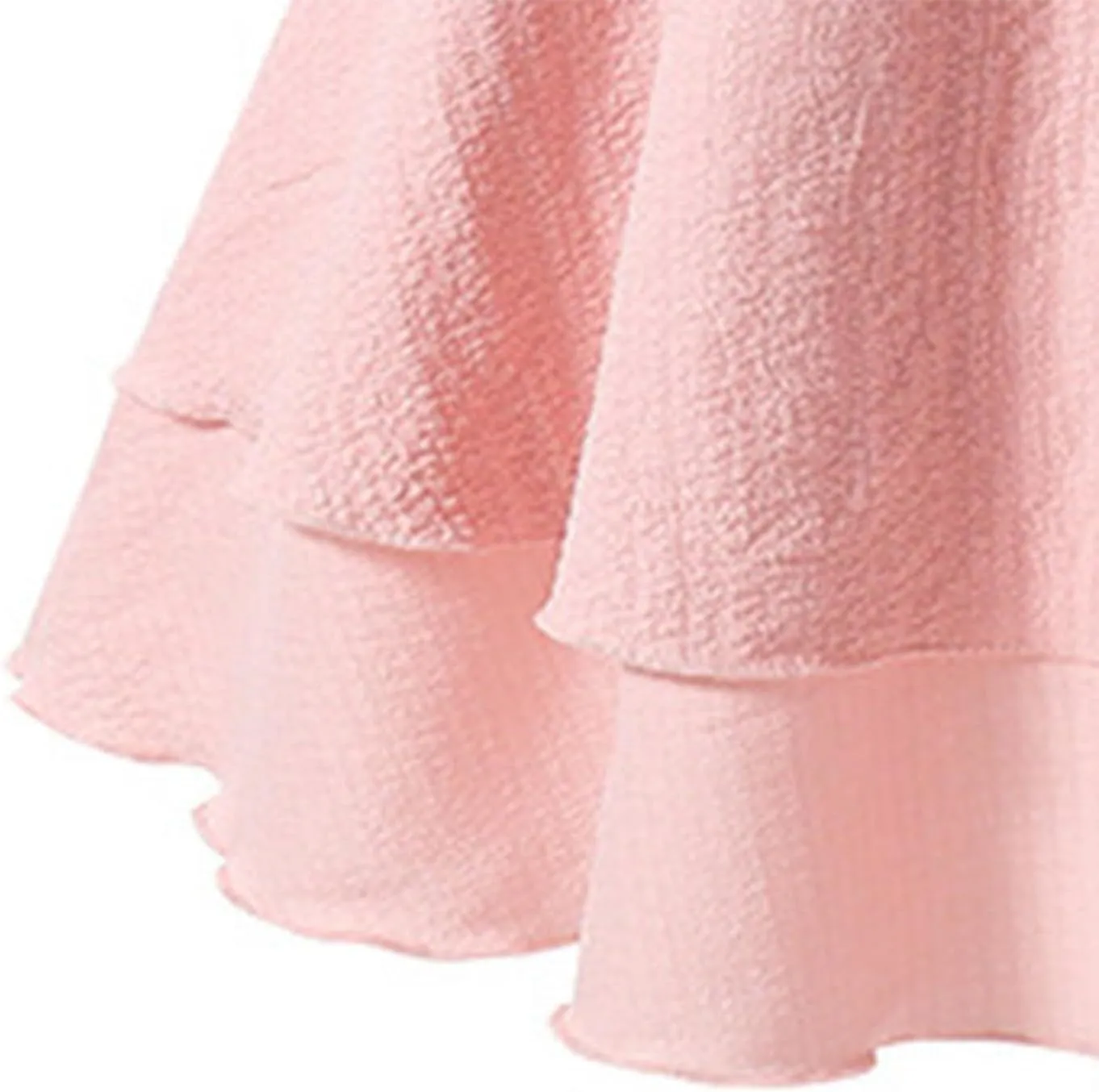 Tween Girls Dresses Summer Smocked Ruched A Line Layered Ruffle Flowy Tie Bow Cute Cami Dress Kids Swing Midi Dress