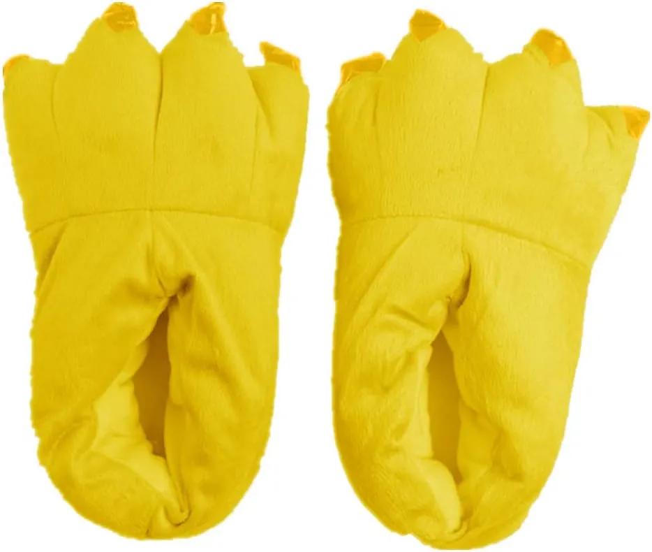 Unisex Cozy Flannel House Monster Slippers Halloween Animal Costume Paw Claw Shoes