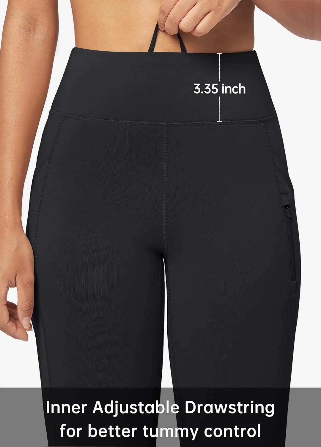 Willit Women's Fleece Lined Pants Thermal Leggings Winter Bootcut Yoga Pants Zipper Pockets Flare High Waist Water Resistant